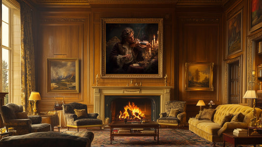 Candlelight Sonata: Baroque Violinist in Golden Glow