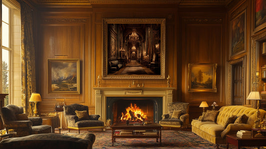 Hall of Grandeur: Candlelit Baroque Interior Elegance