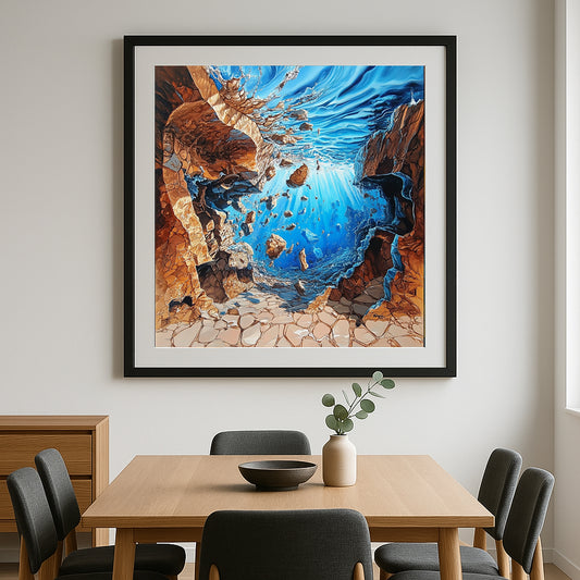 Sunlit Depths of a Cracked Seabed